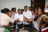 MLA Ashlam Shaikh & Local Congress Party Worker's "Handa Morcha" at P North Municipal Ward Office Malad.