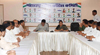 MPCC President Ashokrao Chavan during Meeting at Gandhi Bhavan.