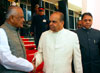 GOVERNER K SANKARNARAYANAN,VIDHAN SABHA PRESIDENT DILIP VALSE PATIL & VIDHAN PARISHAD PRESIDENT SHIVAJIRAO DESHMUKH AT VIDHAN BHAVAN MUMBAI.