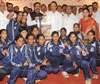 NEW DEPUTY CHIEF MINISTER AJIT DADA PAWAR .AND GAJANAN KIRTIKAR DURING PRIZE DISTRIBUTION, THANE BOYS AND PUNE GIRLS WINNER OF 57 TH STATE LEVEL SELECTION CHAMPION KABADDI AT GOREGAON. NEW DEPUTY CHIEF MINISTER AJIT DADA PAWAR .AND GAJANAN KIRTIKAR DURING PRIZE DISTRIBUTION, THANE BOYS AND PUNE GIRLS WINNER OF 57 TH STATE LEVEL SELECTION CHAMPION KABADDI AT GOREGAON.