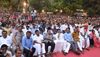Congress Yuva Leaders Milind Deora & Sachin Pilot during Holi Festival Celebration at Grant Road Gilder Ground.