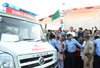 Maharashtra Govt. Emergency Ambulance Service for Instant Help Inauguration of Ambulance's by Chief Minister Prithviraj Chavan at Marine Drive.