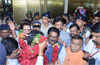 Shivsena Newly Elected MP & Appointed as Cabinet Minister Arvind Sawant welcomed at T2 Terminal Mumbai Airport.