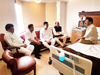 Congress Party Leaders Meets Shivsena Leader Sanjay Raut at Lilavati Hospital.