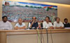 MAHARASHTRA STATE CONGRESS PRESIDENT MANIKRAO THAKRE PRESS CONFERENCE AT GANDHI BHAVAN.