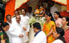 SHIV SENA WORKING PRESIDENT UDHAV THAKRE TRIBUTE TO LATE.MINA TAI THAKRE ON HIS DEATH ANNIVERSARY AT SHIVAJI PARK.