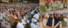 CHIEF MINISTER PRITHVIRAJ CHAVAN,MUMBAI CONGRESS PRESIDENT JANARDHAN CHANDURKAR ,MP & EX. UNION MINISTER GURUDAS KAMAT DURING MUMBAI NORTH WEST DISTRICT CONGRESS COMMITTEE CONGRESS WORKERS SAMMELAN AT ANDHERI SPORTS COMPLEX.