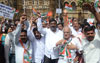 Mumbai Congress President's Prof.Janardan Chandurkar with Mumbai Congress Team Protest Against Railway Fare Hike at CST Azad Maidan.