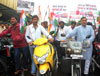 Kalina Assembly MLA Kripashankar Singh with Team to Protest Against Petrol & LPG Price Hike at Santacruz Vile Parle. Kalina Assembly MLA Kripashankar Singh with Team to Protest Against Petrol & LPG Price Hike at Santacruz Vile Parle.