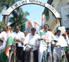 Thane Congress Cycle Protest Rally against Petrol & Diesel Price Hike.