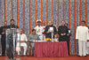 CABINET  MINISTER NITIN RAUT  TOOK OATH AT RAJBHAVAN MUMBAI .