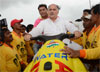 UNION MINSTER OF STATE HOME & TELE COMMUNICATIONS AND IT SHRI.GURUDAS KAMAT INAUGRATES BARUDGAR WATER AMBULANCE FOR WATER RESCUE OPERATION AT JUHU CHOWPATTY.