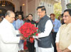 GOVERNOR OF MAHARASHTRA K.SHANKARANARAYANAN,CHIEF MINISTER PRITHVIRAJ CHAVAN,DY CHIEF MINISTER AJITDADA PAWAR AT RAJ BHAVAN.
