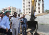 GUARDIAN MINISTER MOHD.ARIF NASIM KHAN WITH MMRDA & BMC OFFICERS VISITED TO SEE THE WORK IN PROGRESS FOR CLEANING OF MEETHI NADI (RIVER) FROM BKC TO KURLA.