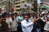 MNS CHIEF RAJ THAKRE PROTEST RALLY FROM GIRGAON CHOWPATY TO AZAD MAIDAN.