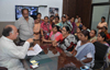 EX.UNION MINISTER & MP.GURUDAS KAMAT AT D.N.NAGAR ANDHERI OFFICE.