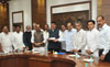 Congress Leaders Delegation Meets Chief Minister Devendra Fadnavis at Varsha Bunglow.
