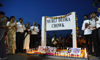 Ex.MLA Annie Shekhar & Vinod Shekhar with South Mumbai Congress Party Workers Paying Homage to Congress Leader Late Murli Deoraji on his 1st Death Annivesary by Lighting Candles Laying Flowers at Murli Deora Chowk Opposite Oberoi Hotel Churchgate.
