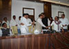 CONGRESS & NCP SEAT'S DISTRIBUTION COMPLETE FOR BMC ELECTION ON OCCASION ALL CONGRESS & NCP LEADER'S AT VARSHA BUNGLOW.