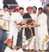 Janta Dal Bihar Chief Minister Nitish Kumar in Mumbai on occasion Teahers MLA Kapil Patil.