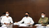 Minister Nitin Raut .Minister Amit Deshmukh,MLA Kunal Patil during meeting at Mantralaya.