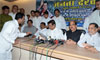 JANATA DARBAR CHIEF MINISTER PRITHVIRAJ CHAVAN AT GANDHI BHAVAN.