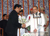 NEW CHIEF MINISTER PRITHVIRAJ CHAVAN IS TAKING OATH AT RAJBHAVAN.