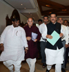 CHIEF MINISTER PRITHVIRAJ CHAVAN & CONGRESS MP's,MLA's & MINISTER's MEETING WITH TRADERS ON ISSUE OF LBT AT SAHYADRI GUEST HOUSE.