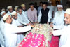 CHIEF MINISTER PRITHVIRAJ CHAVAN,UNION STATE MINISTER MILIND DEORA & MLA AMIN PATEL ON PROJECT BHENDI BAZAR REDEVELOPMENT AT BOHRI MOHALLA.