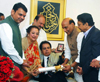 Union Home Minister Rajnath Singh honoured great Cine Star Dilip Kumar by "Padma Vibhushan" Award in Presence of Governor Ch.Vidyasagar Rao & Chief Minister Devendra Fadnavis in Mumbai.