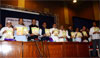 CONGRESS-NCP LEADERS LAUNCHED MANIFESTO ON OCCASION CHIEF MNISTER PRITHVIRAJ CHAVAN,DY CHIEF MINISTER AJITDADA PAWAR & AT Y.B.CHAVAN AUDITORIUM.