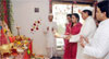 UNION MINISTER VILASRAO DESHMUKH DOING GANSH PUJA AT PURNA THEIR RESIDENCE IN MUMBAI UNION MINISTER VILASRAO DESHMUKH DOING GANSH PUJA AT PURNA THEIR RESIDENCE IN MUMBAI