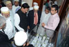 CHIEF MINISTER PRITHVIRAJ CHAVAN,UNION STATE MINISTER MILIND DEORA & MLA AMIN PATEL ON PROJECT BHENDI BAZAR REDEVELOPMENT AT BOHRI MOHALLA.