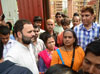 All India Congress Vice President Rahul Gandhi at Bhiwandi Court on his way to airport he met People in Queue outside Banks & ATM at Vakola SBI & Canara Bank. All India Congress Vice President Rahul Gandhi at Bhiwandi Court on his way to airport he met People in Queue outside Banks & ATM at Vakola SBI & Canara Bank.