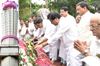 Leader's Paying Homage to Krantiveer's on Occasion of Kranti Din at August Kranti Maidan Gawalia Tank.
