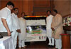 CHIEF MINISTER PRITHVIRAJ CHAVAN,DY.CHIEF MINISTER AJITDADA PAWAR & GUARDIAN MINISTER JAYANT PATIL AT SAHAYADRI GUEST HOUSE.
