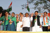 UNION STATE MINISTER BHARAT SOLANKI, MINISTER NARAYANRAO RANE,MRCC PRESIDENT KRIPASHANKAR SINGH,M.P.PRIYA DUTT AT SANTACRUZ.