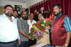 Minister Prakash Mehta meets RPI Chief Ramdas Athawale at Savidhan Bungalow Bandra.