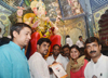 MP Poonamtai Mahajan for "Lal Baugcha Raja" Ganpati Darshan.