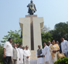 MPCC Leaders Paying Tribute at Vidhan Bhavan to Vasantdada Patil the first modern Maratha strongman and first mass leader in Maharashtra's politics -Chief Minister of Maharashtra on his Death Anniversary.