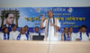 MPCC PRBHARI MOHAN PRAKASH ,MPCC PRESIDENT MANIKRAO THAKRE AT MRCC ON OCCASION DR.BABASAHEB AMBEDKAR JAYANTI.