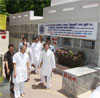 AICC GENERAL SECRETARY & M.P. RAHUL GANDHI AT CHAITY BOOMI DADAR IN MUMBAI.