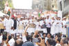 Congress Party Celebrated Congress Day in Mumbai at Tejpal Hall August Kranti Maidan Peace March Rally from Kranti Maidan to Girgaon Chowpatty Lokmanya Tilak Smarak.