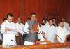 CHIEF MINISTER PRITHVIRAJ CHAVAN & DY.CHIEF MINISTER AJITDADA PAWAR & OTHER'S MINISTER AT SAHYADRI GUEST HOUSE.