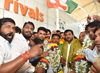 Mumbai Youth Congress Team  welcomes National Youth Congress President Keshav Jadhav & Vice President Srinivas B.V. at Mumbai Domestic Airpoort.