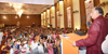 Congress Leader Ex.Union Minister Gurudas Kamat during karyakarta Melava at F.M.Banquet Goregaon Assembly.
