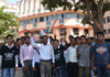 NSUI MUMBAI VICE PRESIDENT MEGHNATH TELAWADE & TEAM PROTEST AT KALINA UNIVERSITY.