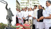 ON THE OCCASION OF 20TH DEATH ANNIVERSARY OF BHARATRATNA LATE PRIME MINISTER RAJIV GANDHI AT MUMBAI.