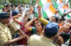 Mumbai Mahila Congress Protest at Minister Pankaja Munde Worli Residence. Mumbai Mahila Congress Protest at Minister Pankaja Munde Worli Residence.