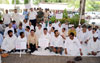All Opposition Party Leaders with MLA"s Protest at during Budget Session at Mumbai Vidhan Bhavan.